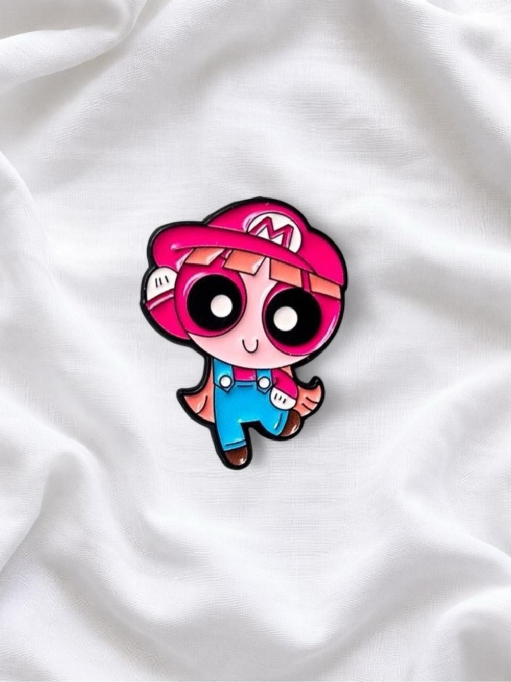 Pink Cartoon Character enamel pin  - powerpuff girls blossom